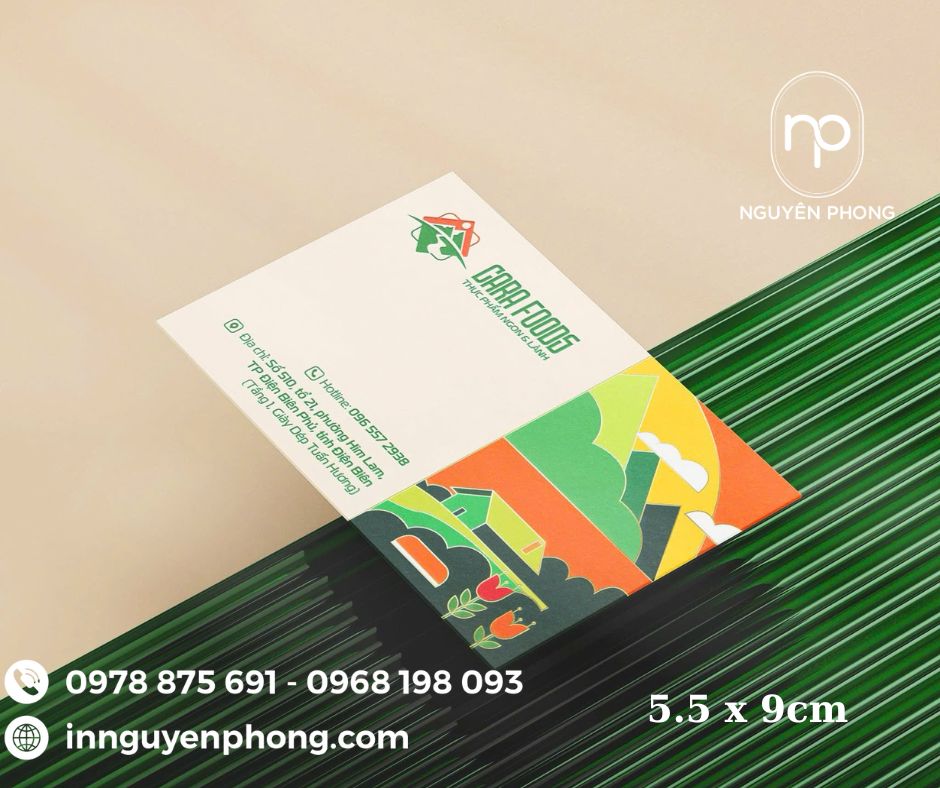 In card visit phủ UV chống nước bền màu